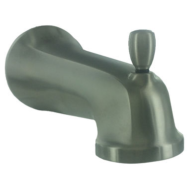 Click here to see Kohler 10588-BN Kohler Bancroft Brushed Nickel Tub Spout with Pull-Up Diverter, 5-3/4in Spout Reach, Wall-Mount 1/2in NPT Connection - K-10588-BN