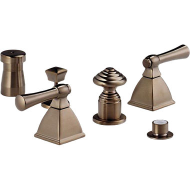 Click here to see Brizo 6340-RB Brizo Vesi Two-Handle Bidet Faucet with Metal Pop-Up Drain, 4-Hole, Lever Handles, Venetian Bronze - 6340-RB