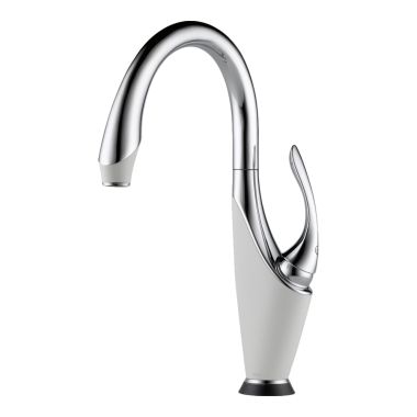 Click here to see Brizo 63955LF-PCMW Brizo 63955LF-PCMW Vuelo Single Handle Faucet with Pull-out Spray and MagneDock