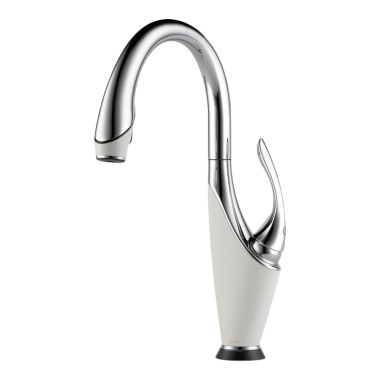 Click here to see Brizo 64355LF-PCMW Brizo 64355LF-PCMW Vuelo Chrome/Matte White Kitchen Faucet