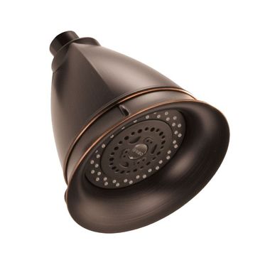 Click here to see Brizo RP42431RB Brizo Essential 5in Wall-Mount Shower Head, Multi-Function, H2Okinetic, Classic, Round, 1.75 GPM, Touch-Clean, WaterSense, Venetian Bronze - RP42431-RB