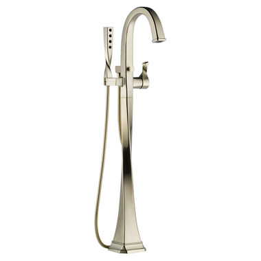 Click here to see Brizo T70130-BN Brizo Virage Single-Handle Freestanding Tub Filler with H2Okinetic Hand Shower, 1.75 GPM, Lever Handle, ADA, Brilliance Brushed Nickel - T70130-BN