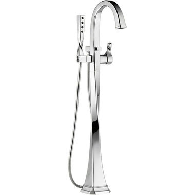 Click here to see Brizo T70130-PC Brizo Virage Single-Handle Freestanding Tub Filler with H2Okinetic Hand Shower, 1.75 GPM, Lever Handle, ADA, Polished Chrome - T70130-PC
