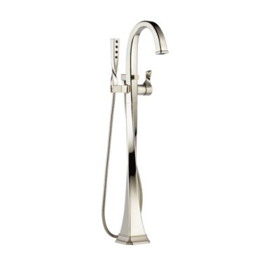 Click here to see Brizo T70130-PN Brizo Virage Single-Handle Freestanding Tub Filler with H2Okinetic Hand Shower, 1.75 GPM, Lever Handle, ADA, Brilliance Poished Nickel - T70130-PN