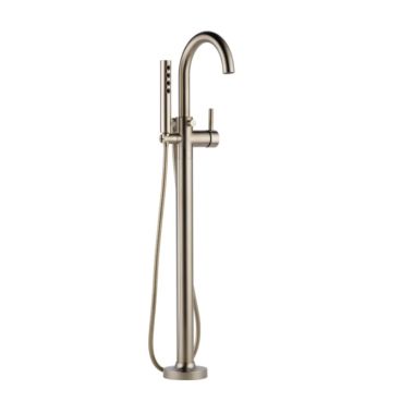 Click here to see Brizo T70175-BN Brizo Odin Single-Handle Freestanding Tub Filler with Single-Function H2Okinetic Handshower, 1.75 GPM, Lever Handle, Brilliance Brushed Nickel - T70175-BN