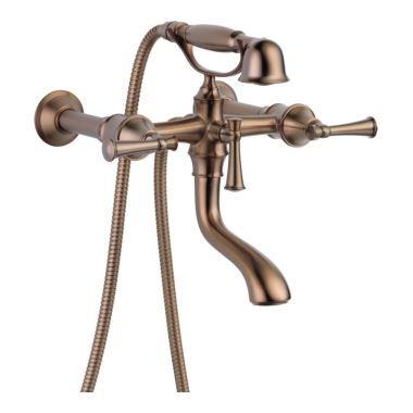 Click here to see Brizo T70305-BZ Brizo Baliza Two-Handle Multi-Mount Tub Faucet Trim with 1.75 GPM Hand Shower, Bi-Directional Diverter, Lever Handles, Brilliance Brushed Bronze - T70305-BZ