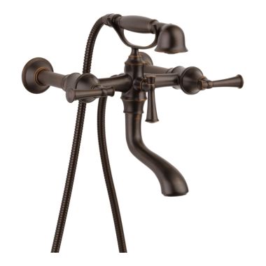 Click here to see Brizo T70305-RB Brizo T70305-RB Baliza Venetian Bronze Two Handle Freestanding Tub Filler 