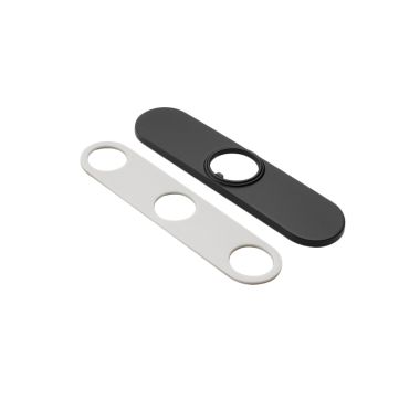 Click here to see Delta RP64070BL Delta Trinsic 8in Matte Black Escutcheon and Gasket for 9159-DST, 9959-DST, and 19933-DST Single-Handle Pull-Down Faucets - RP64070BL
