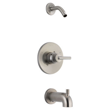 Click here to see Delta T14459-SSLHD Delta Trinsic Monitor 14 Series Single-Handle Tub/Shower Faucet, Lever Handle, MultiChoice, Less Showerhead, Stainless - T14459-SSLHD