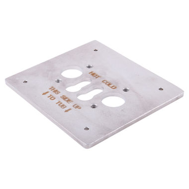 Click here to see Delta RP74813 Delta Trinsic Mounting Plate for R4700-FL Floor-Mount Tub Filler Rough-In Kit - RP74813