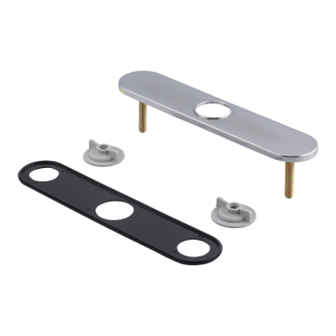 Click here to see Delta RP75614AR Delta Trinsic Arctic Stainless Escutcheon, Baseplate, and Bolts for 1159LF Single-Handle Kitchen Faucet - RP75614AR