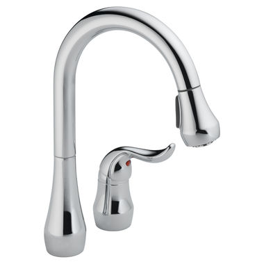 Click here to see Peerless P188102LF Peerless Apex Single Handle Pull-Down Kitchen Faucet, Chrome - P188102LF