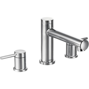 Click here to see Moen T393 Moen Align Two-Handle Roman Tub Faucet Trim, Lever Handles. ADA-Compliant, M-PACT, Chrome - T393 