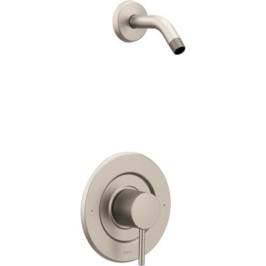 Click here to see Moen T2192NHBN Moen Align Posi-Temp Single-Handle Shower Faucet, Lever Handle, M-PACT, Less Showerhead, Brushed Nickel - T2192NHBN