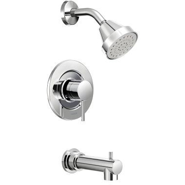 Click here to see Moen T2193 Moen Align Posi-Temp Tub/Shower Faucet with Temperature Indicator, 2.5 GPM, 1-Function, Single Lever Handle, M-PACT, Chrome - T2193