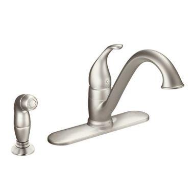 Click here to see Moen 7840SRS  Moen Camerist Single Handle Kitchen Faucet w/ Side Spray, Spot Resist Stainless - 7840SRS 