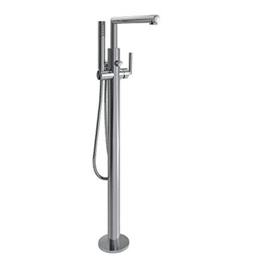 Click here to see Moen S93005 Moen Arris Single-Handle Freestanding Tub Filler Trim with 1.75 GPM One-Function Hand Shower, Lever Handle, M-PACT, Chrome - S93005