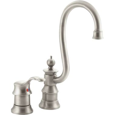 Click here to see Moen S611SRS Moen S611SRS Waterhill One Handle Bar Faucet in Spot Resistant Stainless