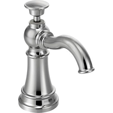 Click here to see Moen S3945C Moen Traditional Liquid Soap/Lotion Dispenser, 18oz, Refillable, Chrome - S3945C