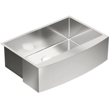 Click here to see Moen G18121 Moen G18121 1800 Series Stainless Steel 18 Gauge Single Bowl Sink