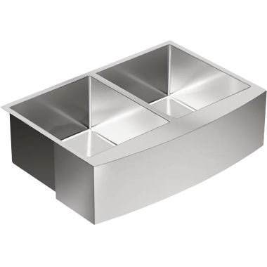 Click here to see Moen G18220 Moen G18220 1800 Series Stainless Steel 18 Gauge Double Bowl Sink