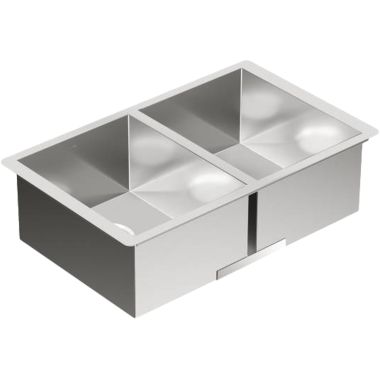 Click here to see Moen G18288 Moen G18288 1800 Series Stainless Steel 18 Gauge Double Bowl Sink