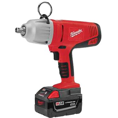 Click here to see Milwaukee 0779-22 Milwaukee 0779-22 Heavy Duty Cordless Impact Wrench Kit, 28 V, Li-Ion, 3 Ah, 0 - 2700 bpm