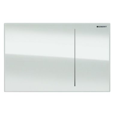 Click here to see Geberit 115.620.SI.1 Geberit 115.620.SI.1 White Glass Dual Flush Actuator Plate For In Wall Tank