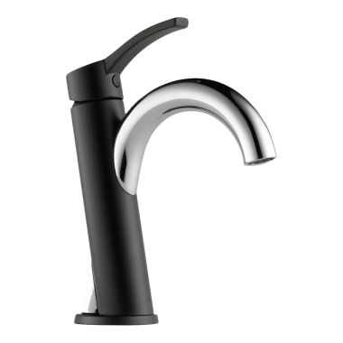 Click here to see Brizo 65975LF-PCBL Brizo Odin One-Handle Deck-Mount Polished Chrome/Matte Black Bathroom Faucet with SmartTouchPlus, 1.5 GPM, Single-Hole, Less Drain - 65975LF-PCBL