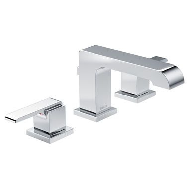 Click here to see Delta 3567-MPU-DST Delta Ara Widespread Lavatory Faucet, Angular Spout,  4