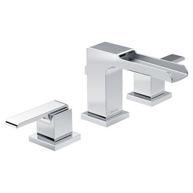 Click here to see Delta 3568LF-MPU Delta Ara Widespread Lavatory Faucet, Channel Spout,  4