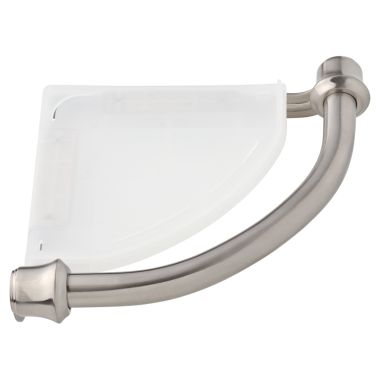 Click here to see Delta 41316-SS Delta Décor Assist Traditional Corner Shelf with Assist Bar, Stainless - 41316-SS