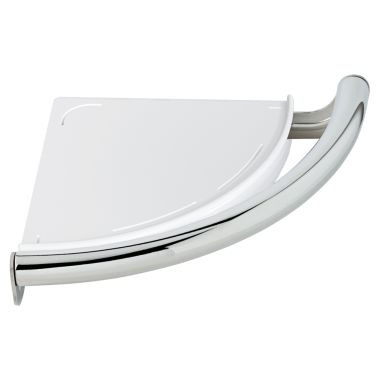 Click here to see Delta 41516 Delta Decor Assist Contemporary Corner Shelf with Assist Bar, Chrome - 41516