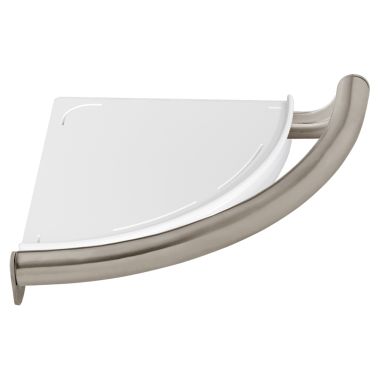 Click here to see Delta 41516-SS Delta Decor Assist Contemporary Corner Shelf with Assist Bar, Stainless - 41516-SS