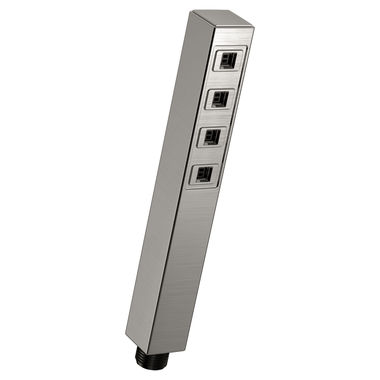 Click here to see Delta 59567-SS-PK Delta Universal Showering H2Okinetic Single-Setting Hand Shower, 1.75 GPM, 80 PSI, WaterSense, Brilliance Stainless - 59567-SS-PK
