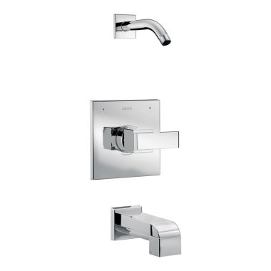 Click here to see Delta T14467-LHD Delta Ara Monitor 14 Series Pressure-Balanced Tub/Shower Faucet, Single-Handle, Lever Handle, Less Showerhead, Chrome - T14467-LHD