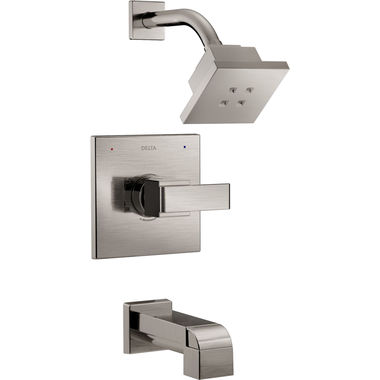Click here to see Delta T14467-SSH2O Delta T14467-SSH2O Ara Monitor 14 Series H2Okinetic Tub/Shower Trim - Stainless