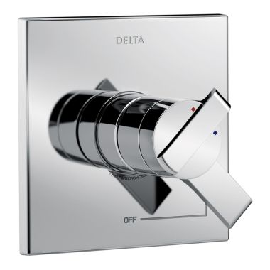 Click here to see Delta T17067 Delta Ara Monitor 17 Series Two-Handle Valve Trim, Lever Handles, Polished Chrome - T17067