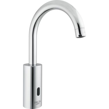 Click here to see Delta DEMD-201LF-NS Delta DEMD-201LF-NS HDF Electronic Lavatory Faucet, Gooseneck, 0.5 gpm, Cold or Pre-Mixed, Infrared, Nickel Stainless