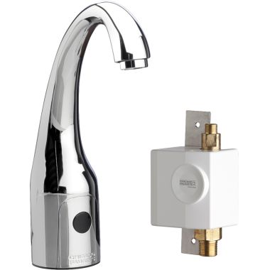 Click here to see Chicago Faucet 116.959.AB.1 Chicago 116.959.AB.1 HyTronic Curve Sink Faucet with Infared Sensor