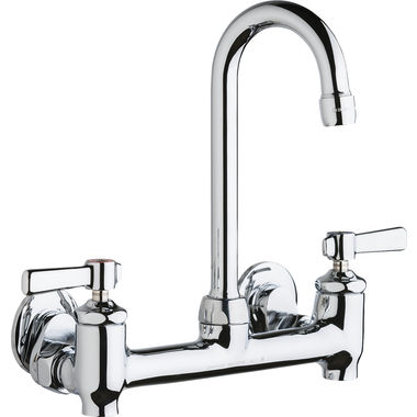 Click here to see Chicago Faucet 640-GN1AE35-369YAB Chicago 640-GN1AE35-369YAB Water Sink Faucet with Supply Stops