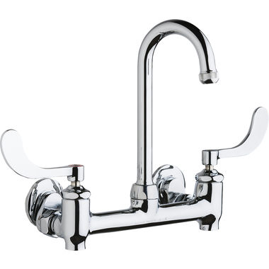Click here to see Chicago Faucet 640-GN1AE1-317YAB Chicago 640-GN1AE1-317YAB Water Sink Faucet with Supply Stops
