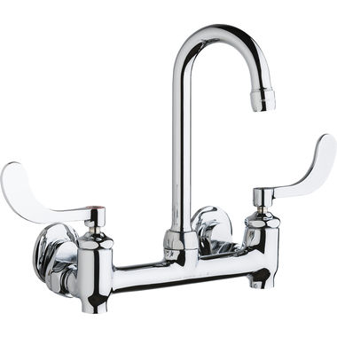 Click here to see Chicago Faucet 640-GN1AE35-317YAB Chicago 640-GN1AE35-317YAB Water Sink Faucet with Supply Stops