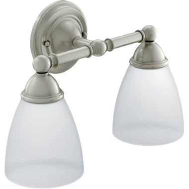 Click here to see Moen YB2262BN Moen Brantford 2-Globe Bathroom Vanity Light, Brushed Nickel - YB2262BN