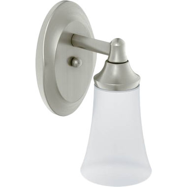 Click here to see Moen YB2861BN Moen Eva 1-Globe Bathroom Vanity Light, Brushed Nickel - YB2861BN