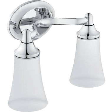 Click here to see Moen YB2862CH Moen Eva 2-Globe Bathroom Vanity Light, Chrome - YB2862CH
