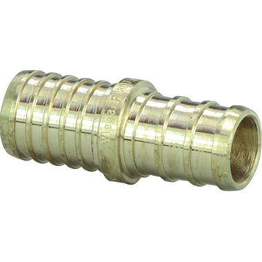 Click here to see Commodity  1/2 Inch Pex by 1/2 Inch Poly Adapter Coupling, Brass Construction