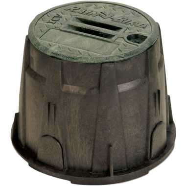 Click here to see Rainbird VB10RNDH Rain Bird Round Valve Box With Green Lid & Lock, 10