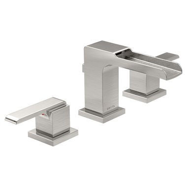 Click here to see Delta 3568LF-SSMPU Delta Ara Widespread Lavatory Faucet, Channel Spout,  4