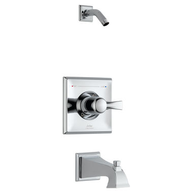 Click here to see Delta T14451-LHD Delta Dryden Monitor 14 Series Single-Handle Tub/Shower Faucet, Lever Handle, Less Showerhead, Chrome - T14451-LHD